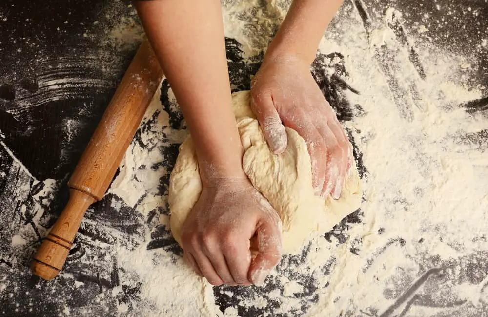 Kneading Pizza Dough by Hand