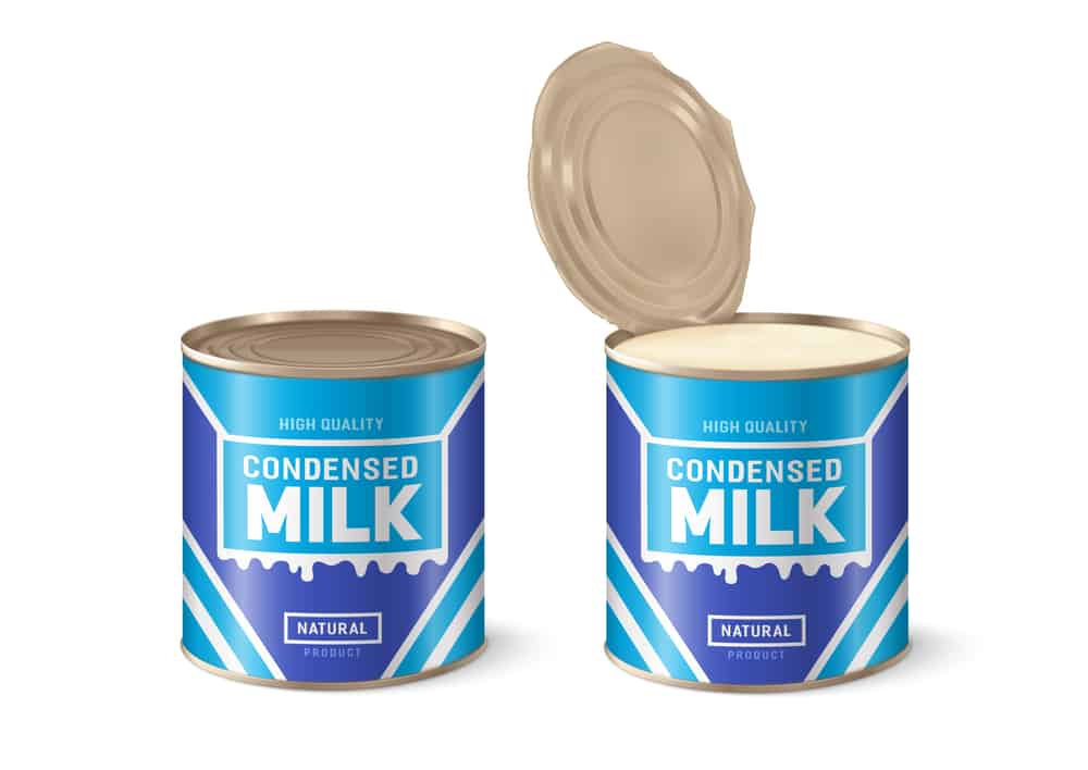 condensed milk in cans