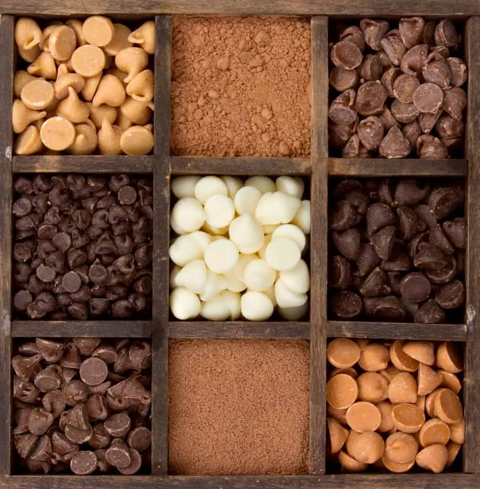 assorted chocolate chips
