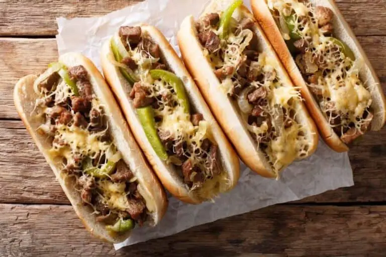 philly cheesesteaks lined up