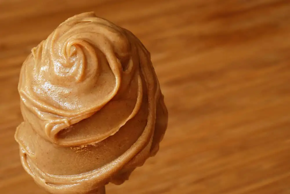 Swirl of creamy peanut butter