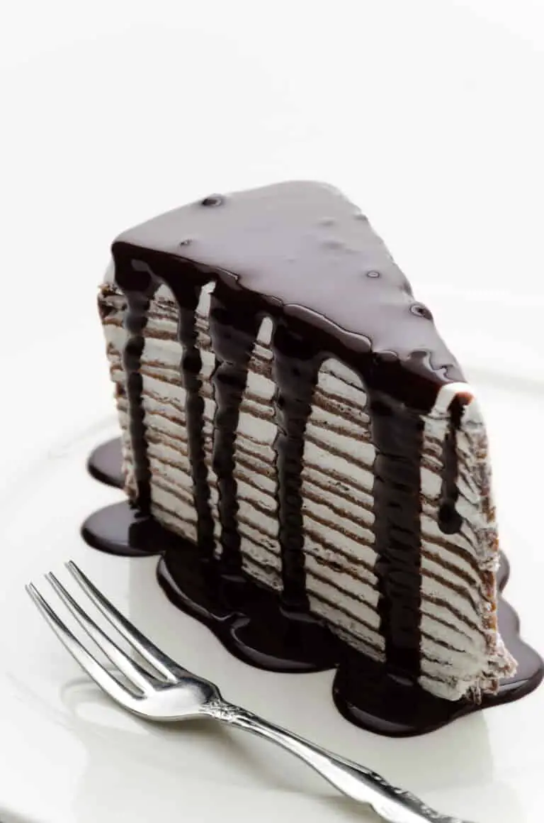 beautiful chocolate crepe cake